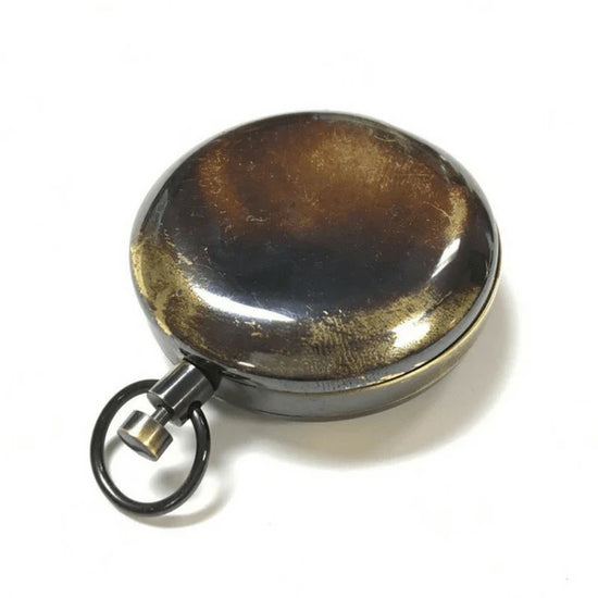 Load image into Gallery viewer, Seek and You Shall Find Push Button Compass with Leather Pouch
