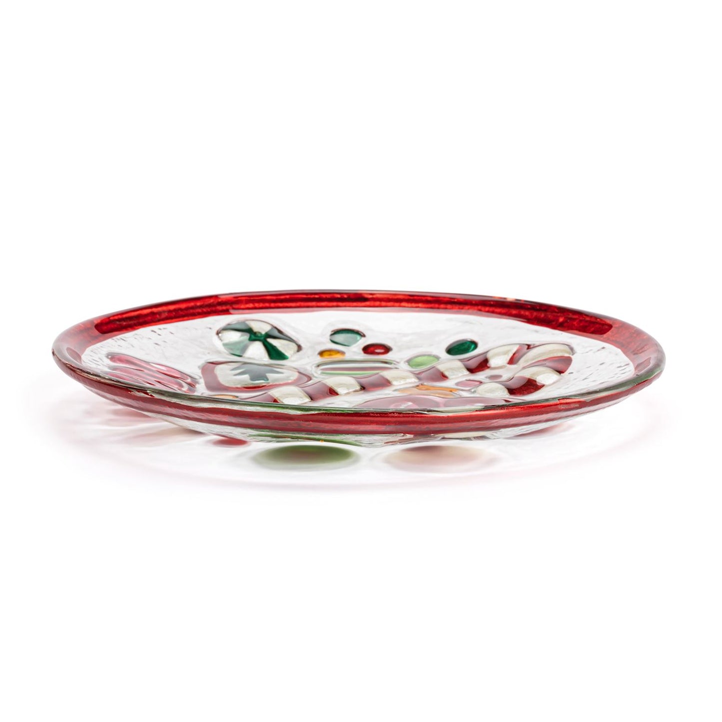 Holiday Candy Glass Round Plate
