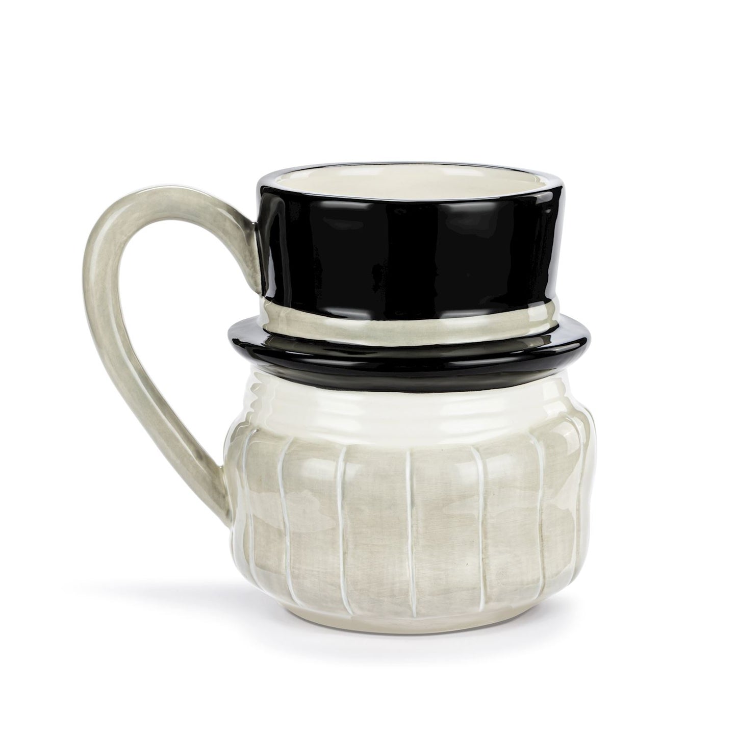 Snowman Red Heart Cream Ceramic Mug