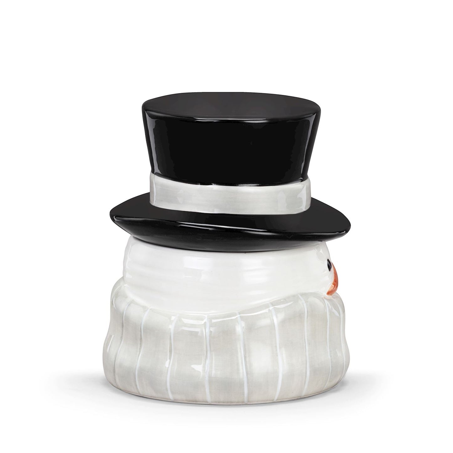 Snowman Red Heart Ceramic Candy Jar