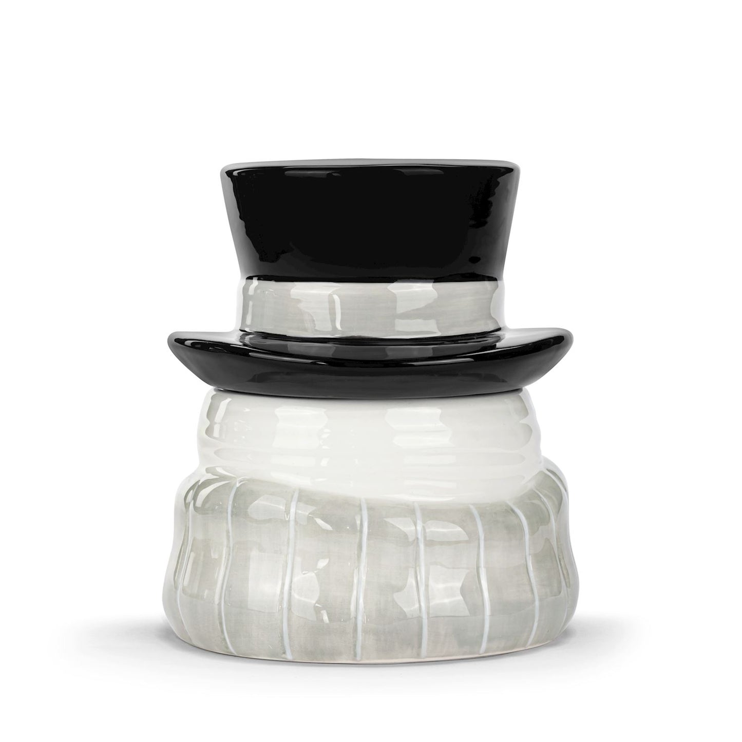 Snowman Red Heart Ceramic Candy Jar