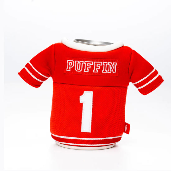 Load image into Gallery viewer, The Jersey Koozie in Red/White
