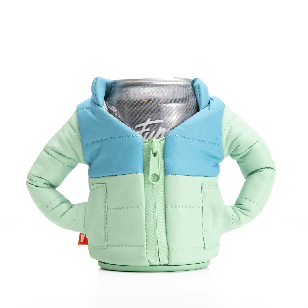 The Puffy Jacket Koozy in Seafoam