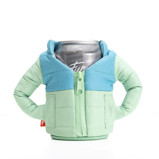 The Puffy Jacket Koozy in Seafoam