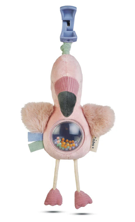 Load image into Gallery viewer, Jungle Party Mirror Rattle Flamingo
