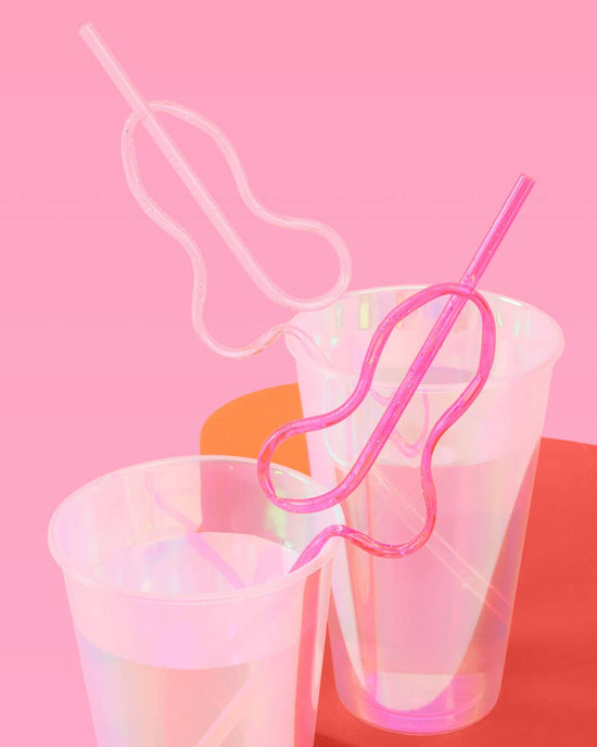 Load image into Gallery viewer, Pink Penis Glitter Straws
