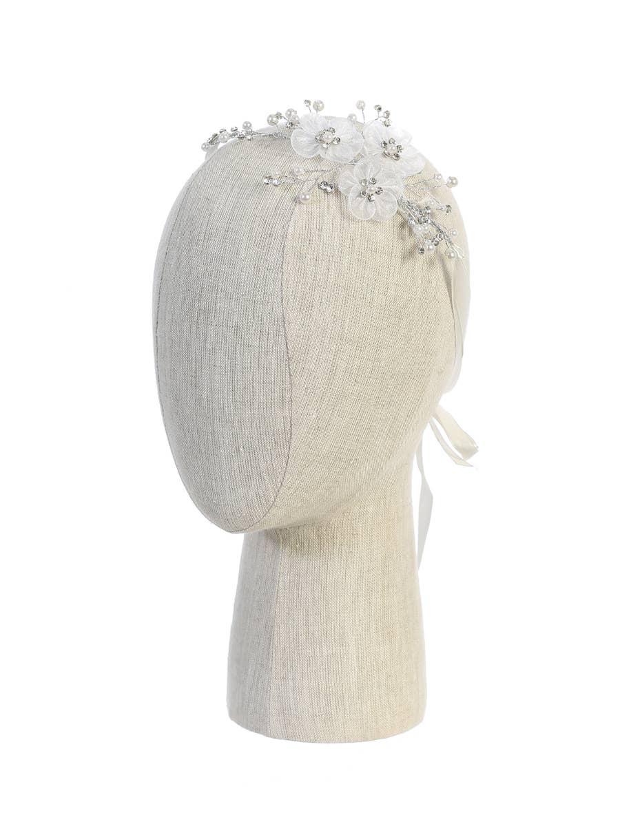 Three Flower Organza Hairpiece