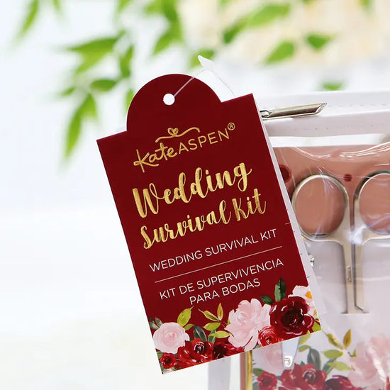 Load image into Gallery viewer, Burgandy &amp;amp; Blush Floral Wedding Survival Kit
