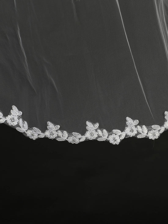 Floral Trim Veil