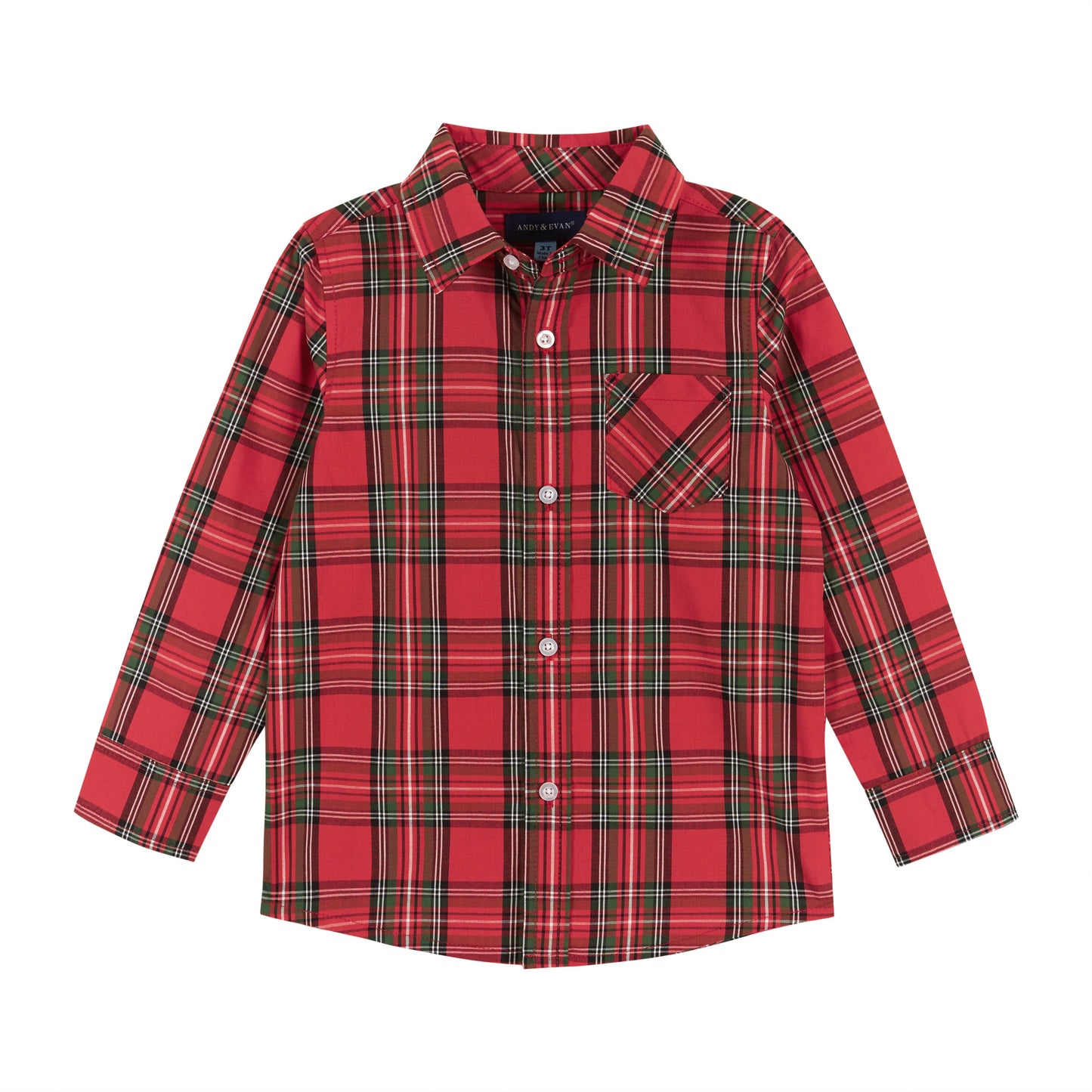 Plaid Flannel Buttondown W/Bowtie