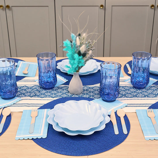Load image into Gallery viewer, Simply Eco Compostable Dinner Plates in Sky Blue Set/8
