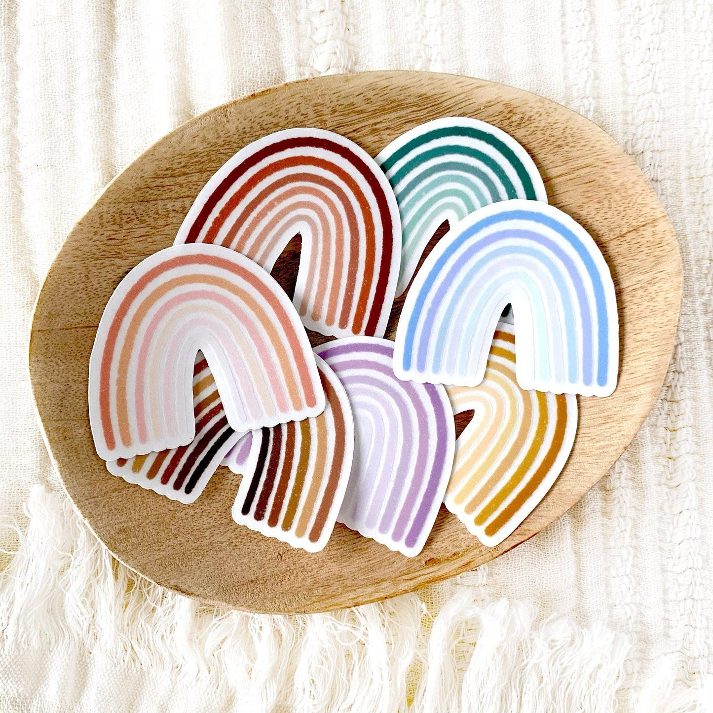 Clear Green Rainbow Sticker, 2.5x2.5 in.