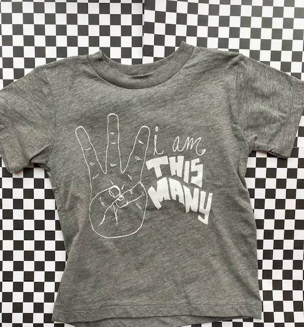 I am This Many Tee-Three: Gray