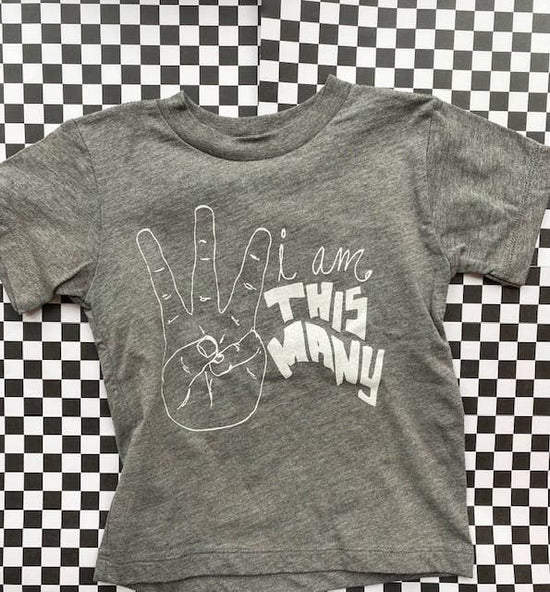 I am This Many Tee-Three: Gray