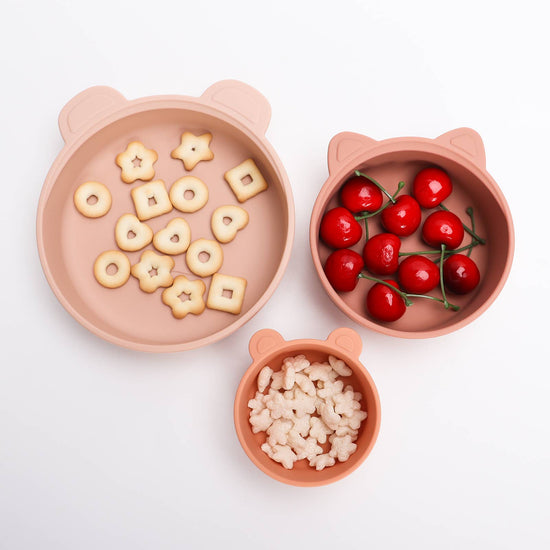 Load image into Gallery viewer, (3pc) Stackable Snack Bowl Set (Terracotta-Blush)
