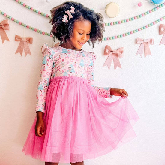 Load image into Gallery viewer, Nutcracker Christmas Long Sleeve Tutu Dress
