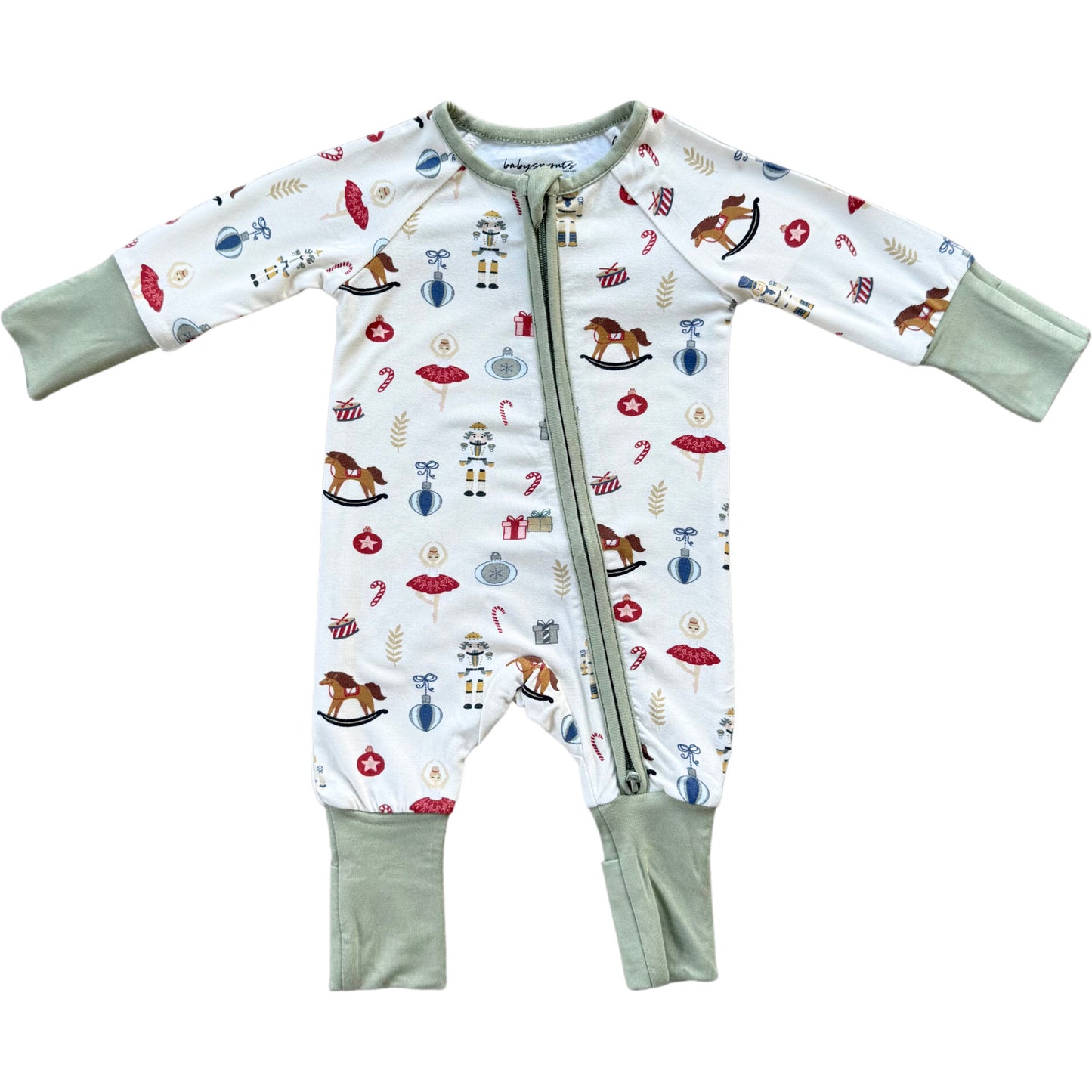 Nutcracker Long Sleeve Zip Romper