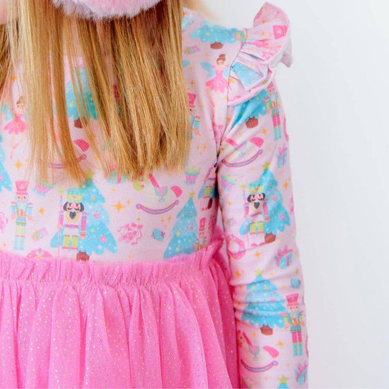 Load image into Gallery viewer, Nutcracker Christmas Long Sleeve Tutu Dress
