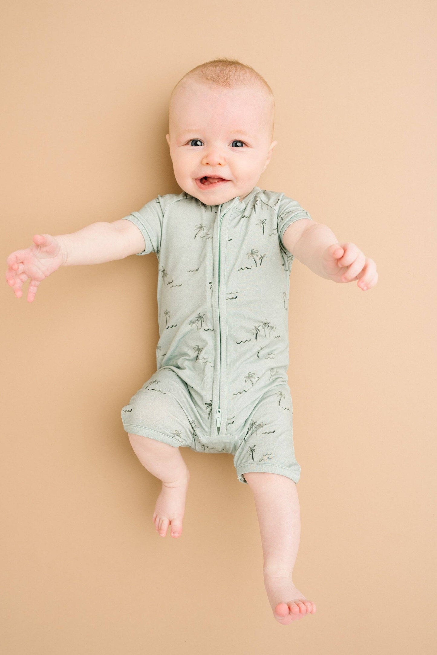 Palm Breeze Bamboo Short Romper