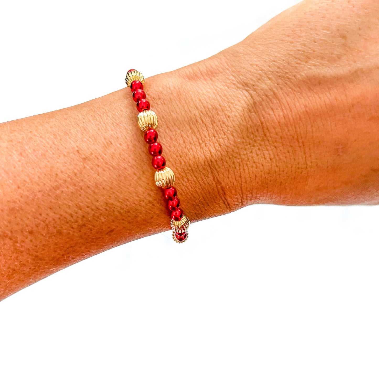 Merry 18K Gold & Enamel Christmas Bracelet: Merry