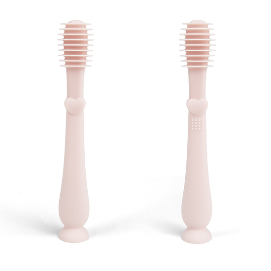Load image into Gallery viewer, Baby Finger Toothbrush &amp;amp; Tongue Cleaner Oral Set 3m+ (Blush)
