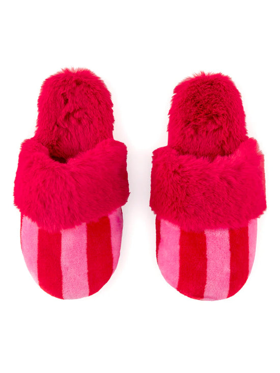 Load image into Gallery viewer, Red Felicity Striped Slippers
