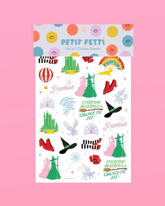 Emerald City Temporary Tattoos - Wizard, Wicked Witch, 52 ct