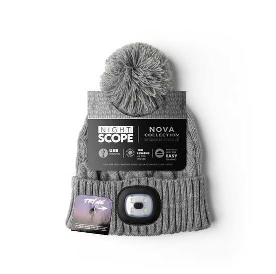 Load image into Gallery viewer, Pink Night Scope® Nova Pom Hat
