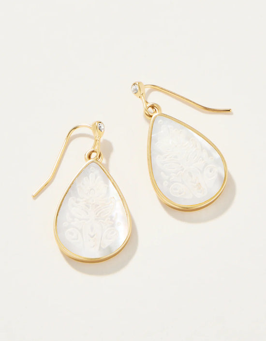 Willa Carved Earrings Mother-of-Pearl