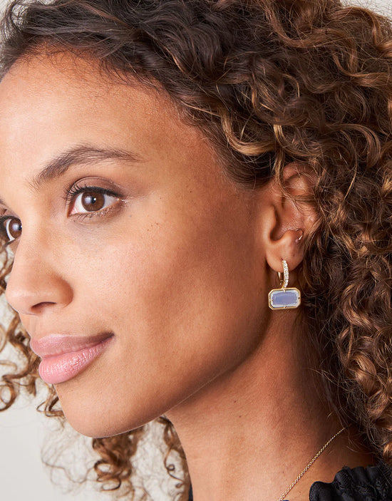 White Hall Earrings White/Crystal