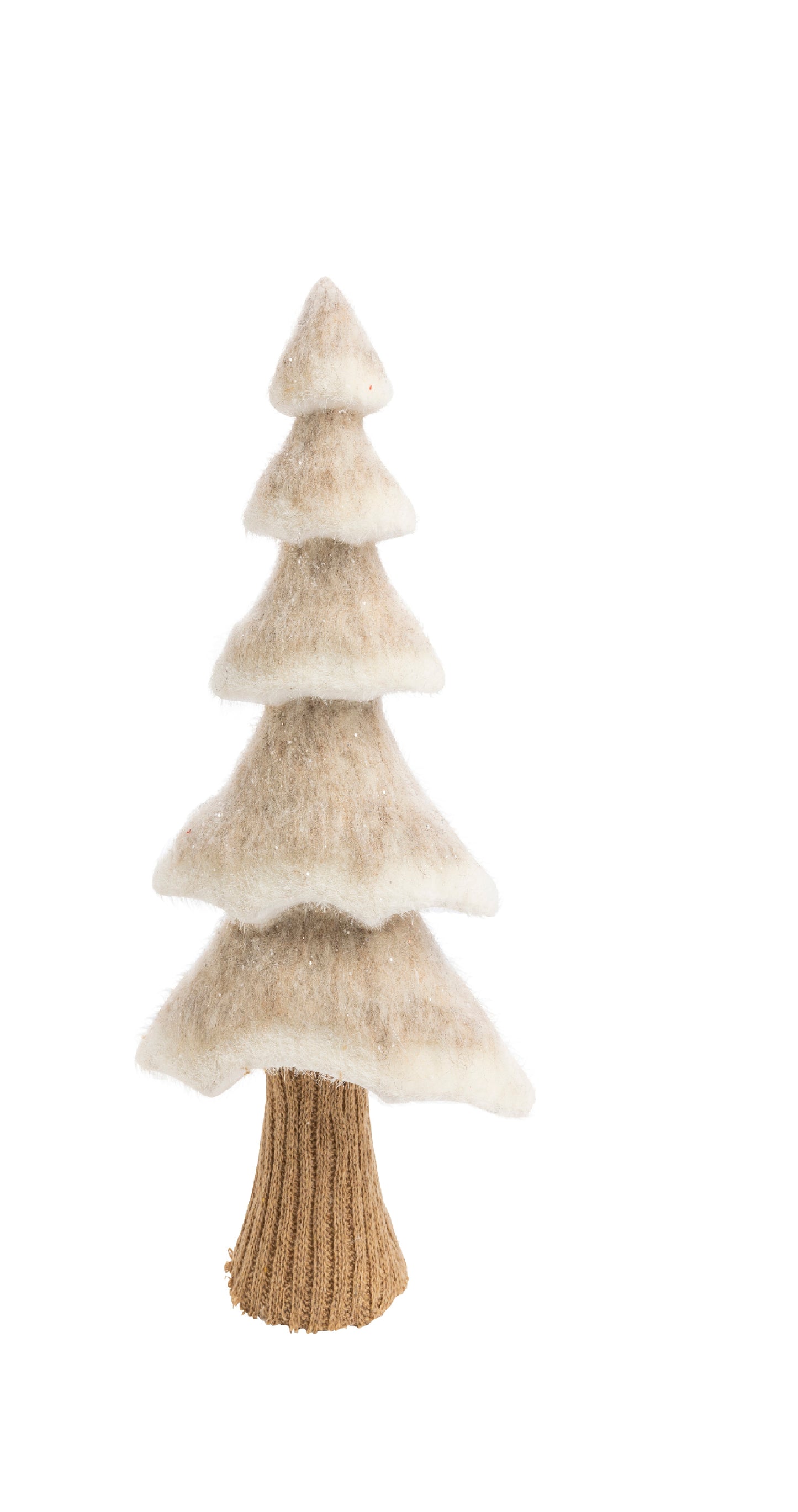 Felt Loop Tree Felt Covered Tiered Tree with White Flocked Edges – Madison Paul