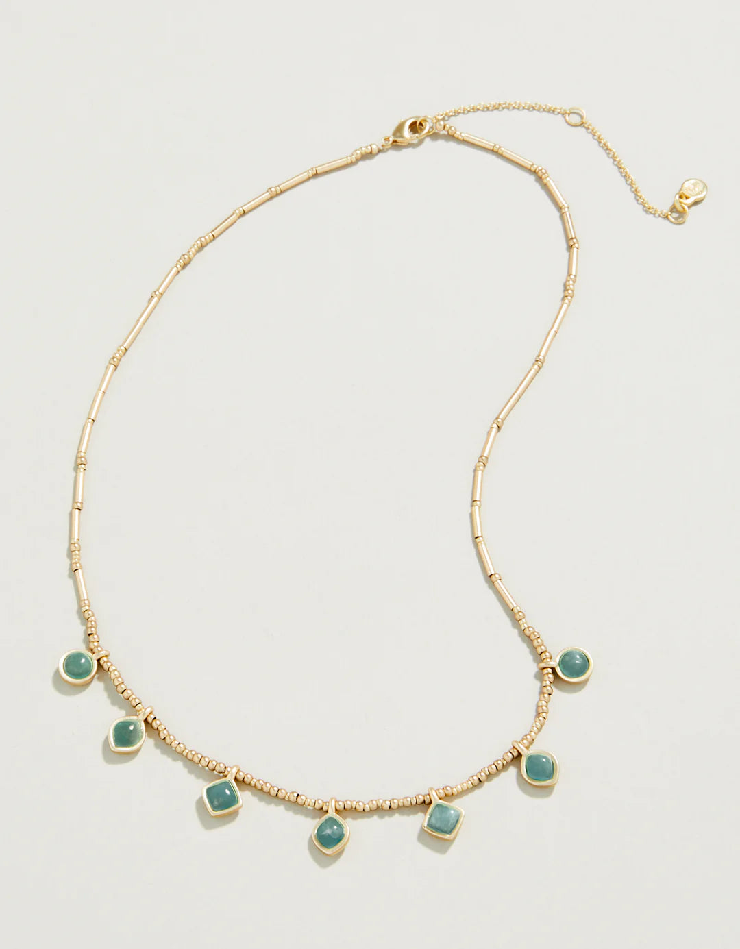 Maera Bitty Bead Necklace 15" Amazonite