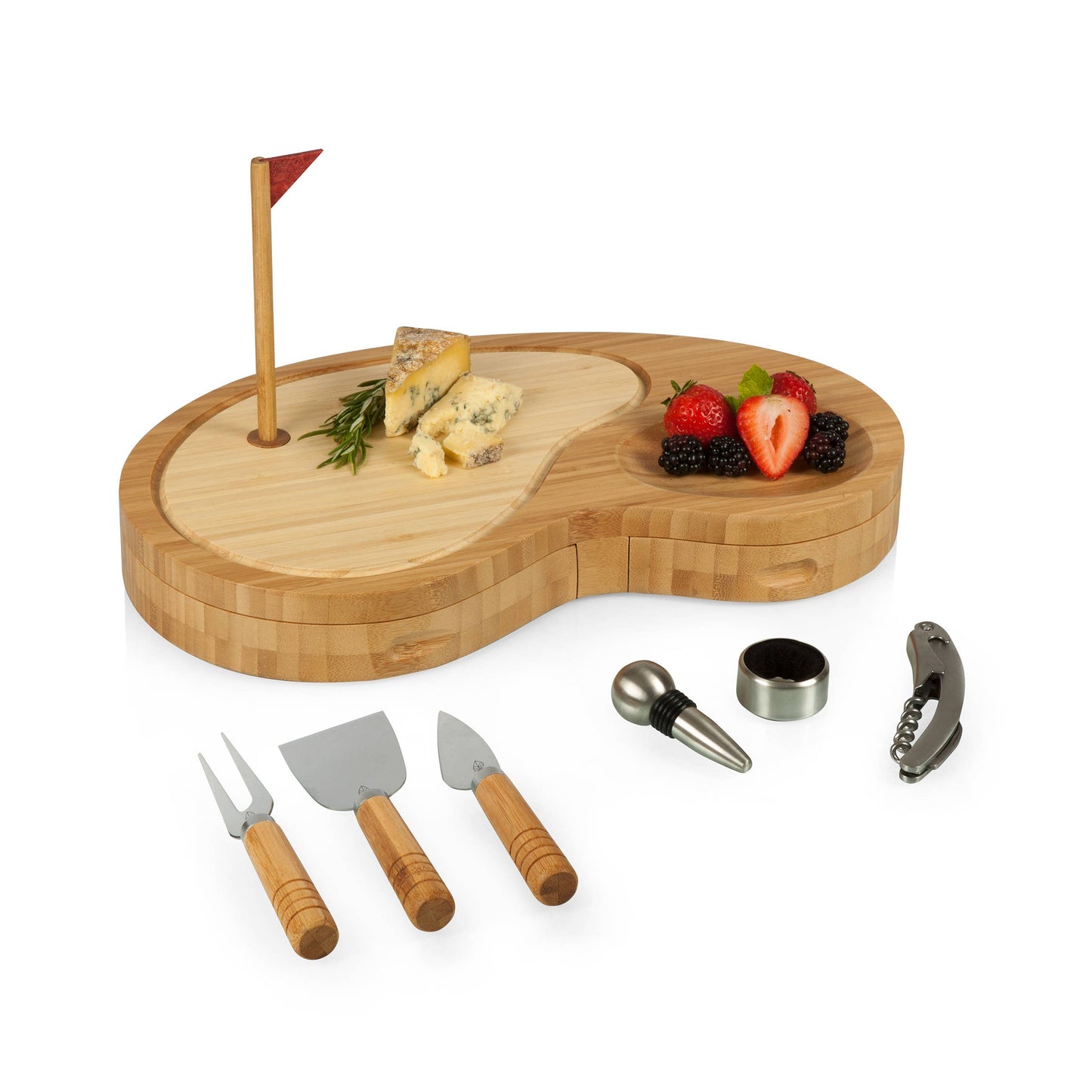 Sand Trap Golf Cheese Cutting Board & Tool Set - Core: Bamboo