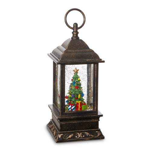 9.5" Christmas Tree Musical Lighted Water Lantern