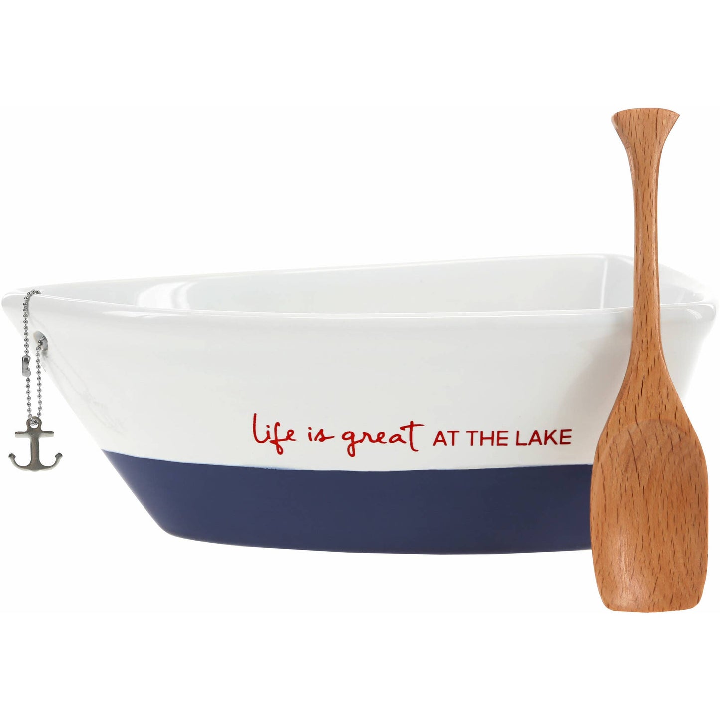 At the Lake - 7" Boat Serving Dish with Oar
