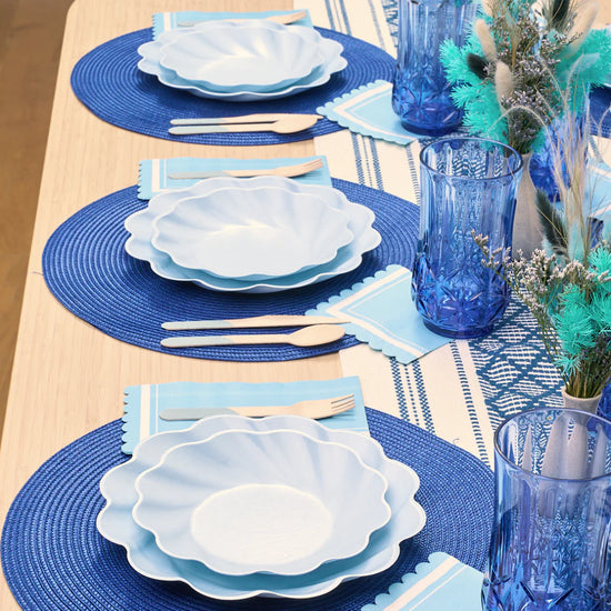 Load image into Gallery viewer, Simply Eco Compostable Dinner Plates in Sky Blue Set/8
