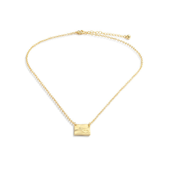 Heart Charm Gold Necklace 16"