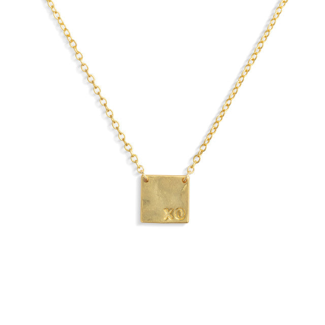 XO Charm Gold Necklace 16"