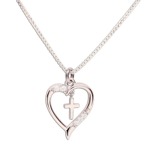 First Communion Dancing Cross Necklace for Girls & Kids