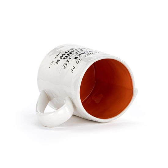 Eyes Keep Falling Down Ceramic Notepaper Mug - 14oz