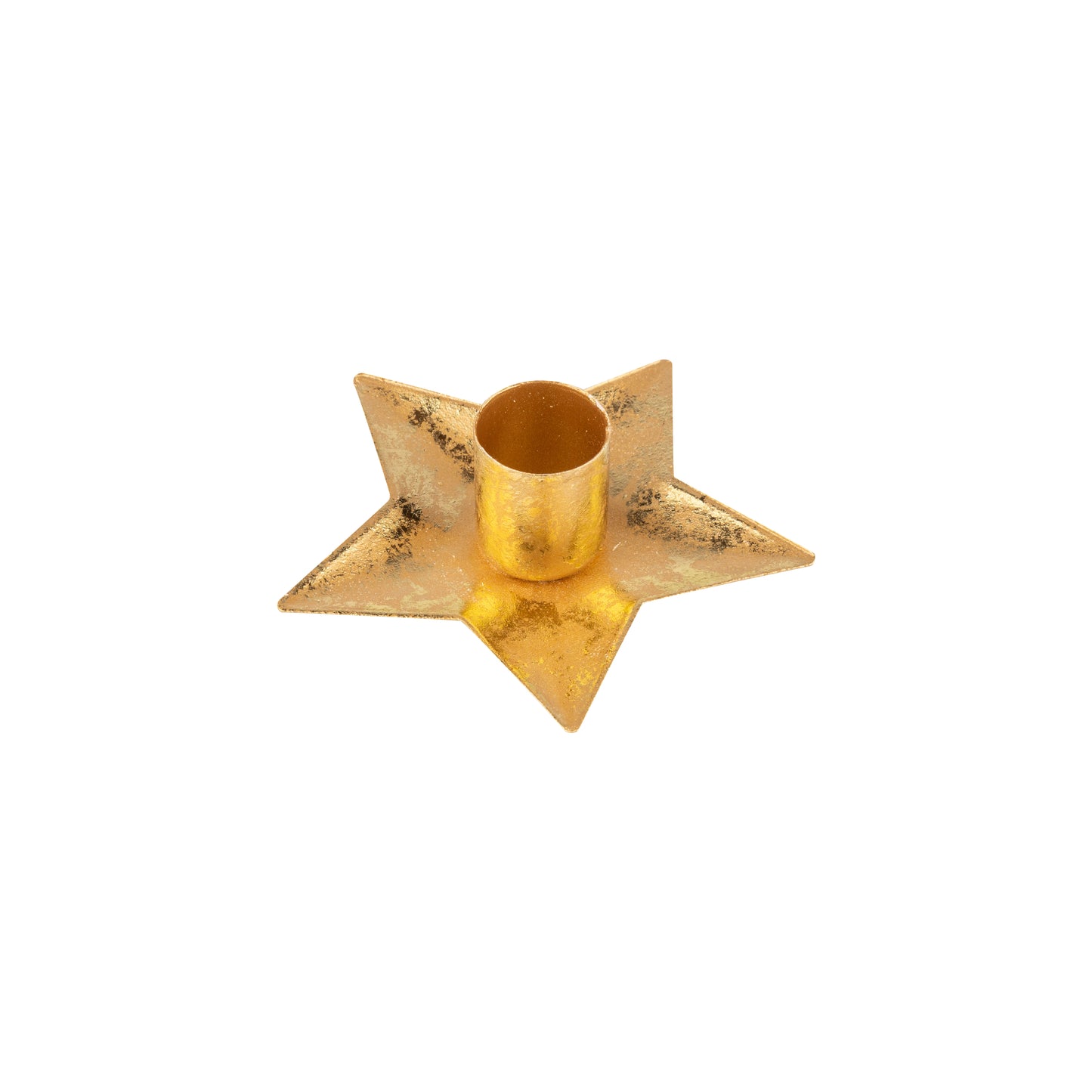 Gold Foiled Metal Star Taper Holder 3.75"
