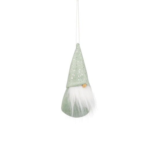 Sage Felt & Velour Mini Gnome Ornament