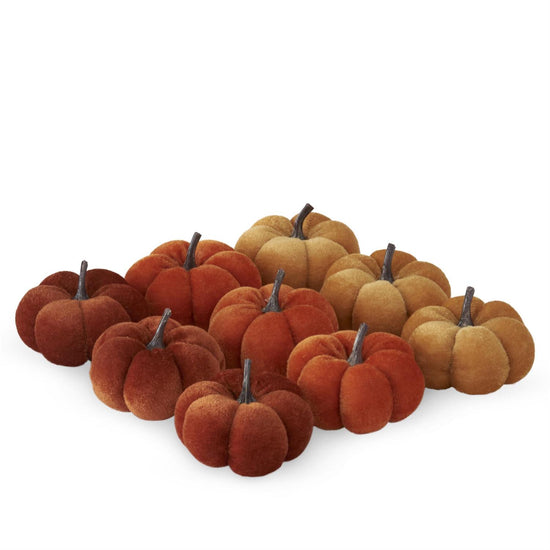 2" Luxe Velvet Decorative Pumpkins