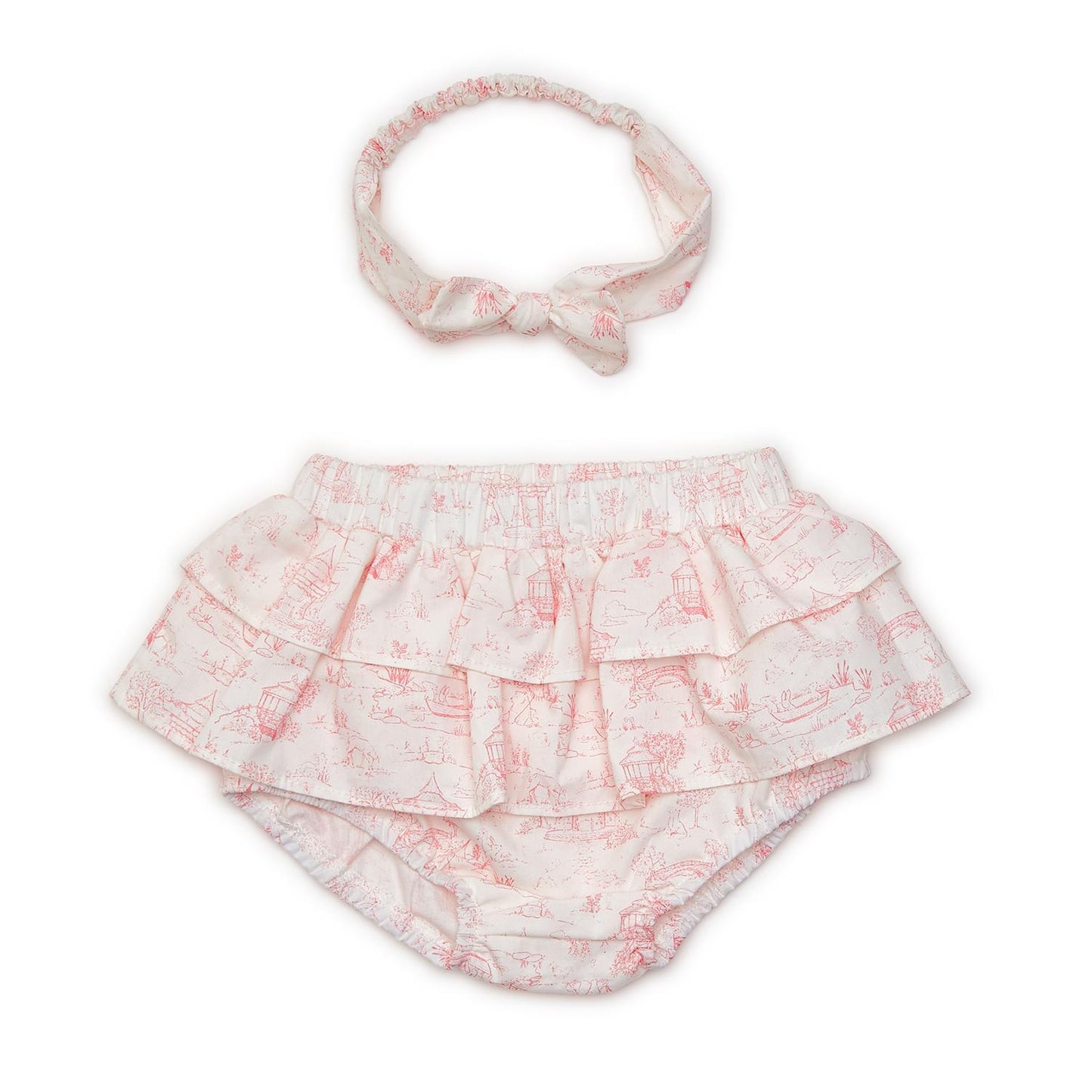 Ruffled Diaper Cover and Headband Set