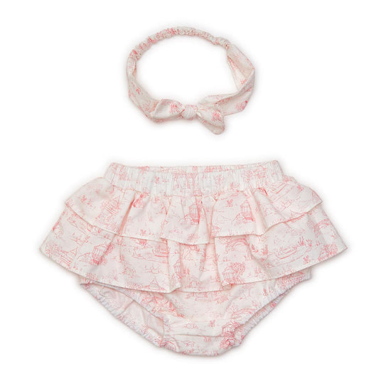 Ruffled Diaper Cover and Headband Set