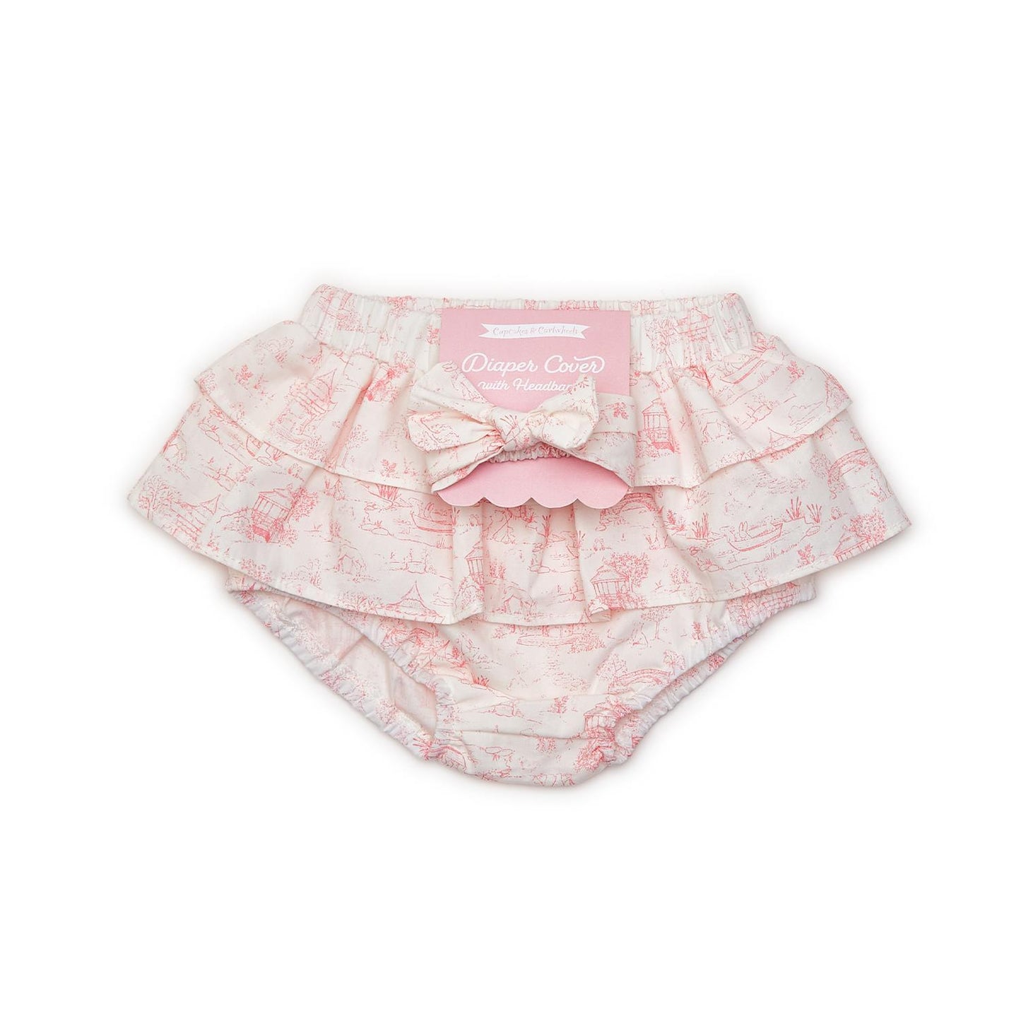 Ruffled Diaper Cover and Headband Set