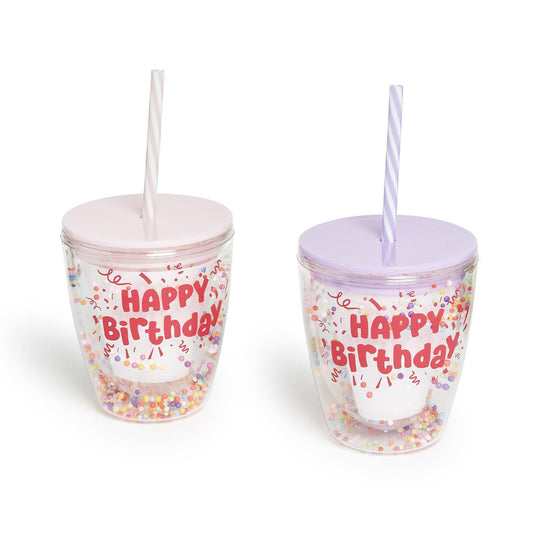 Load image into Gallery viewer, Birthday Confetti Double Walled Tumbler with 10 Crown Clips
