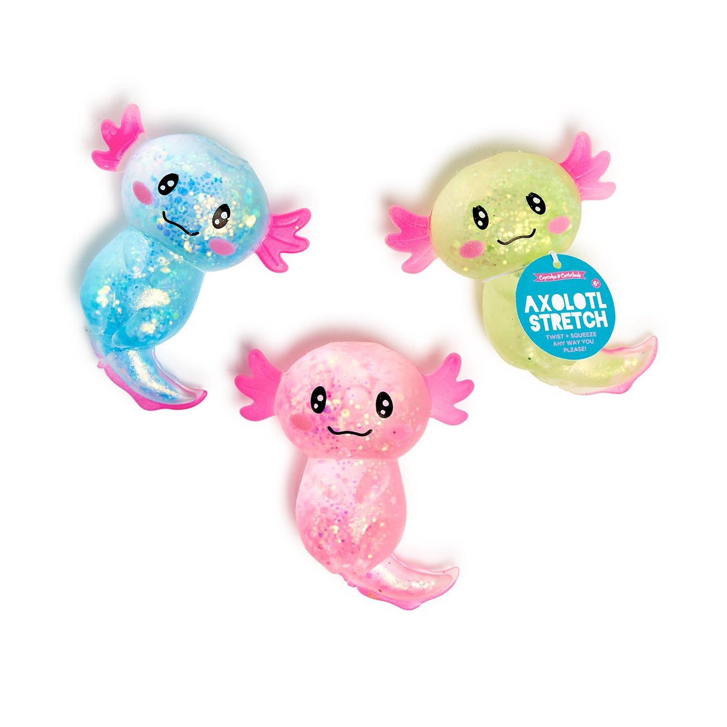 Squishy Glitter Axolotl Toy
