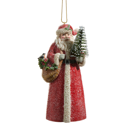 5" Holiday Santa Ornament