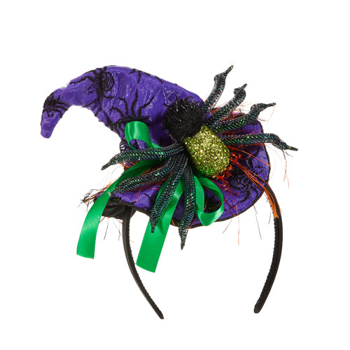 10.5" Purple Witch Hat Headband